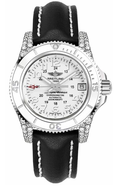 Review New Breitling Superocean II 36 A1731267/A775-414X diamond bezel Replica watches - Click Image to Close